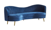 Coaster Sophia Upholstered Camel Back Sofa Blue Model 506861